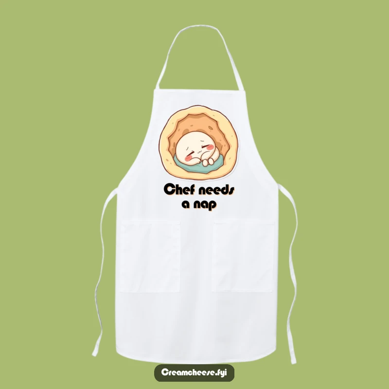 Funny Cream Cheese Nap Apron: Kitchen Relaxation - Content Character Fun