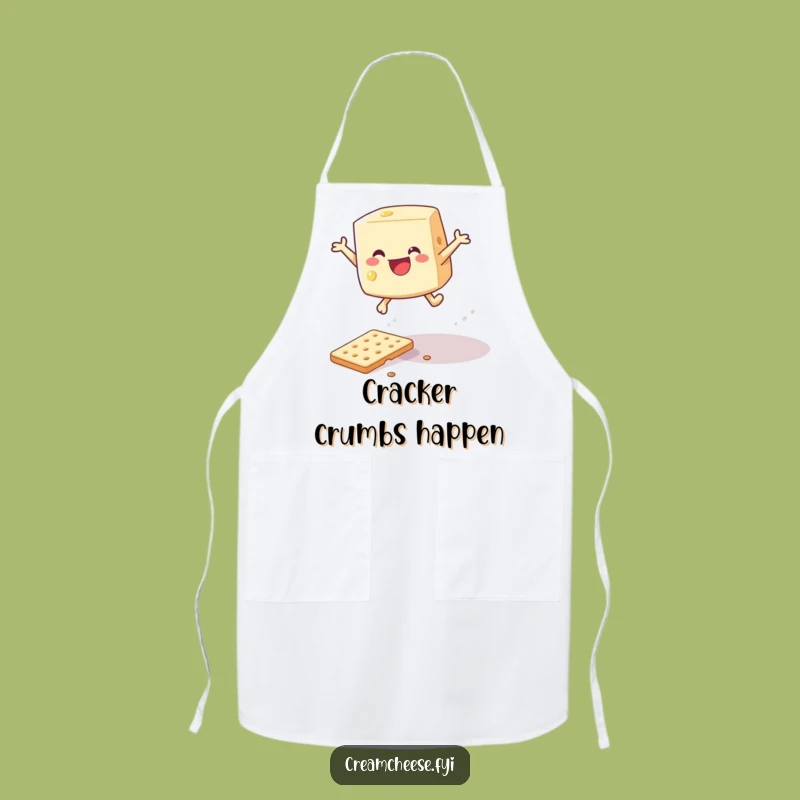 Funny Cream Cheese Leap Apron: Cook with Triumphant Flair!