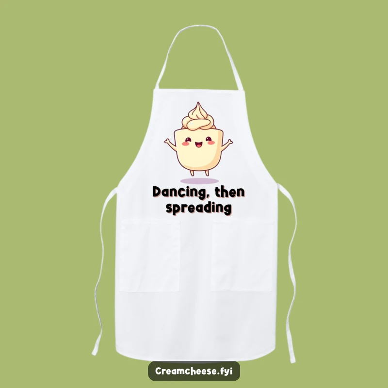 Funny Cream Cheese Wiggle Dance Apron: Happy Tub Kitchen Wear, Perfect Cooking Gift