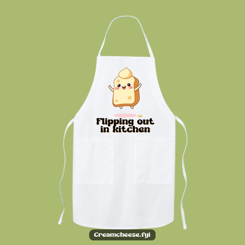 Funny Giddy Cream Cheese Toast Apron: Cook with Bouncing Fun