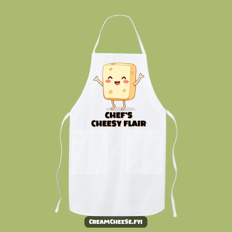 Funny Cream Cheese Chef Apron: Dancing Dairy Delight, Hilarious Funny Foodie Gift!