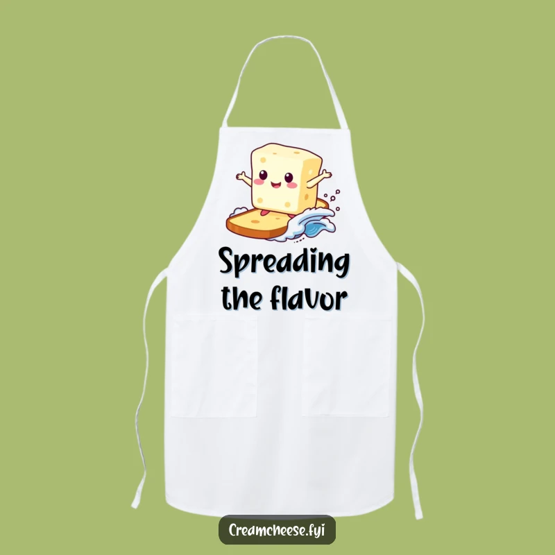 Funny Cream Cheese Surfer Apron: Hilarious Toast Wave Kitchen Chef Gift