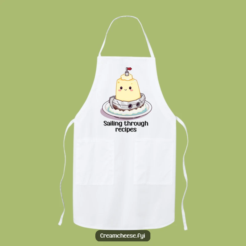 Funny Cream Cheese Tugboat Apron: Sail Through Cooking Adventures