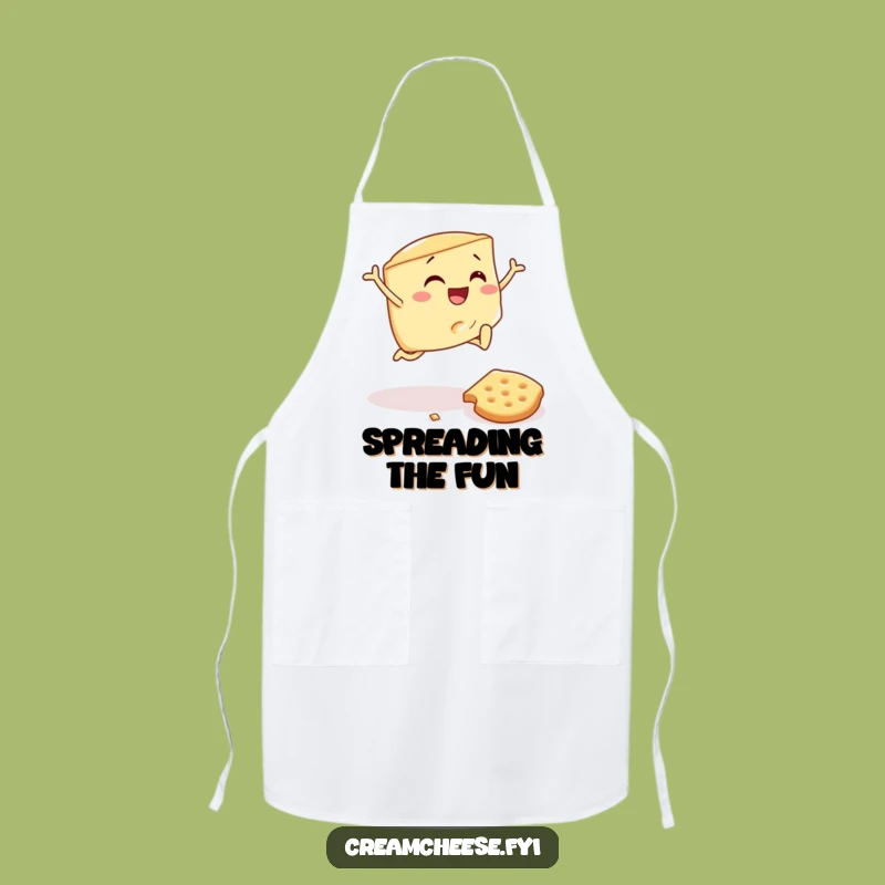 Funny Cream Cheese Wedge Apron - Hilarious Cooking Accessory, Perfect Foodie Gift
