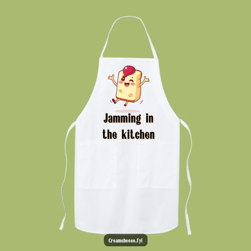Funny Cream Cheese Cartwheel Apron: Cook with Joyful Flair!