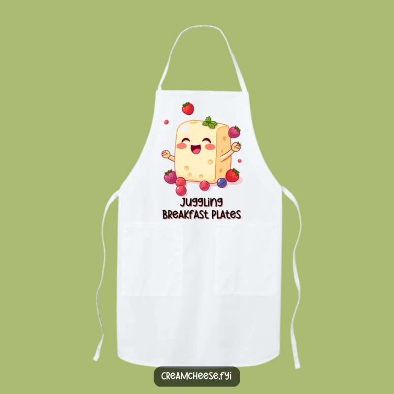 Funny Cream Cheese Berry Apron - Protect Your Kitchen with Joyful Food Art