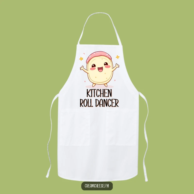 Funny Cream Cheese Roll Spin Apron: Delighted Dairy Kitchen Wear, Chef Gift