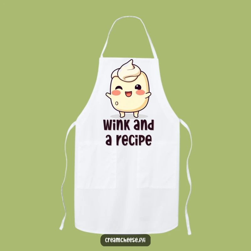 Funny Cream Cheese Wink Apron: Cook with Playful Spreadable Charm