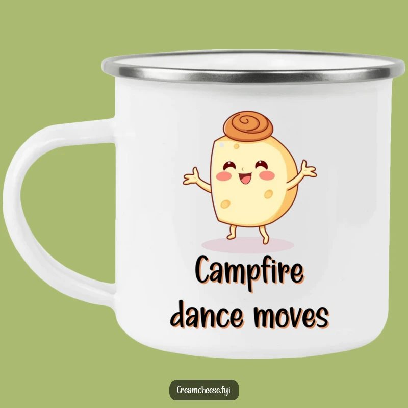 Funny Cream Cheese Dance Camping Mug: Festive Adventures!
