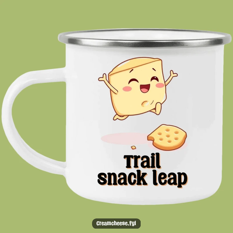 Funny Cream Cheese Wedge Camping Mug - Hilarious Outdoor Adventure Gift