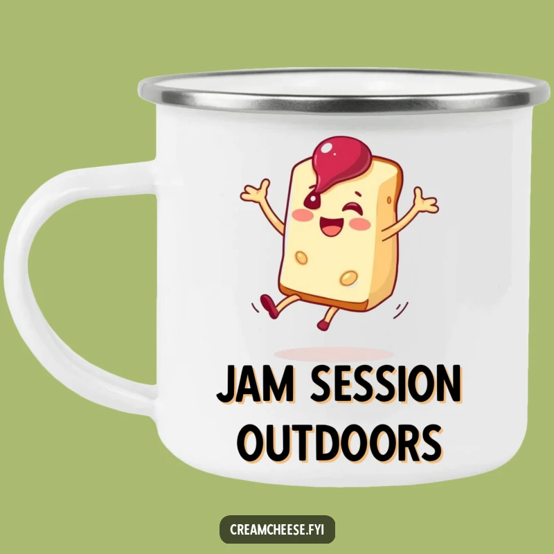 Funny Cream Cheese Cartwheel Camping Mug: Adventure & Joy!