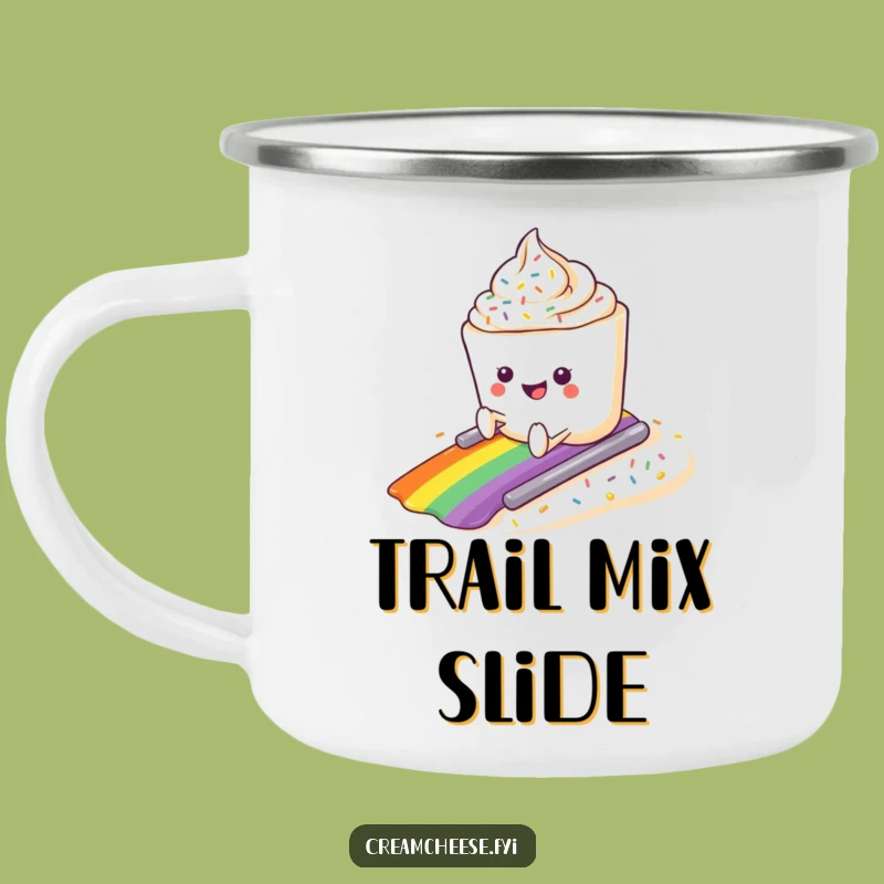 Funny Cream Cheese Sprinkle Slide Camping Mug: Adventure Brews!