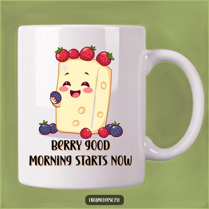 Funny Cream Cheese Berry Juggling Mug: A Joyful Gift for Dairy Lovers