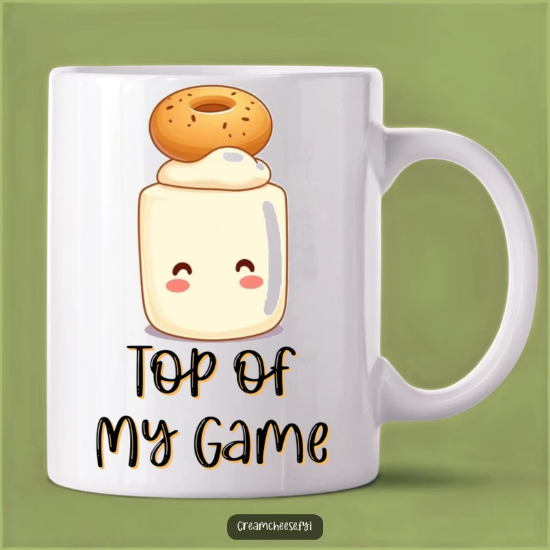 Funny Cream Cheese Bagel Balance Mug: Perfect Breakfast Buddy Gift