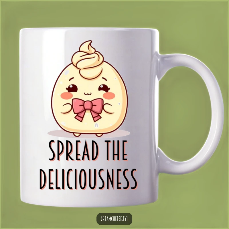 Funny Cream Cheese Bow Mug: A Gracious Spread for Your Morning Coffee