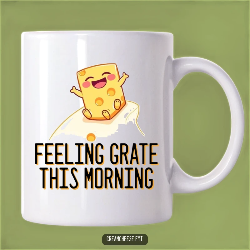 Funny Laughing Cheese Block Mug: Hilarious Dairy Descent Gift