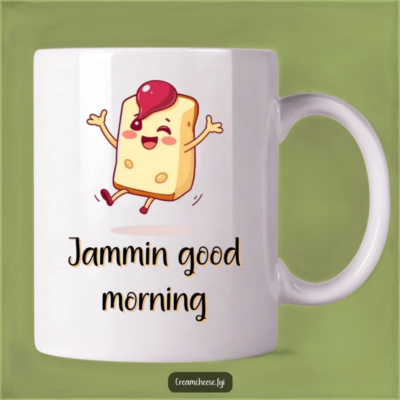 Funny Cream Cheese Cartwheel Mug: Joyful Jam Action Gift