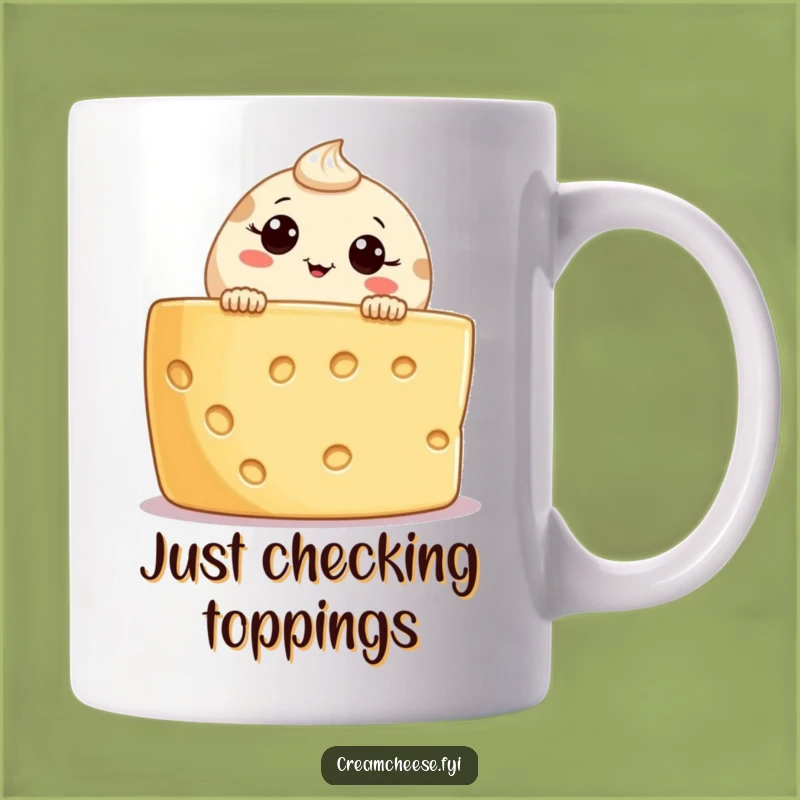 Funny Cream Cheese Character Mug: A Curious Spread for Your Morning Laughs, Perfect Gift