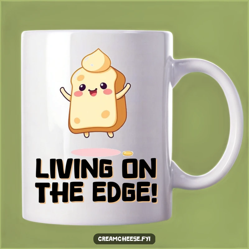 Funny Giddy Cream Cheese Toast Mug: Bouncing Joy for Coffee Lovers
