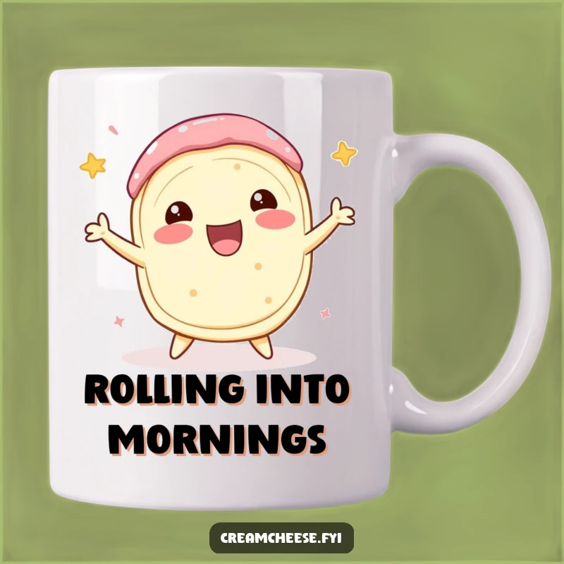 Funny Cream Cheese Roll Spin Mug: Delighted Dairy Gift for Celebration Lovers