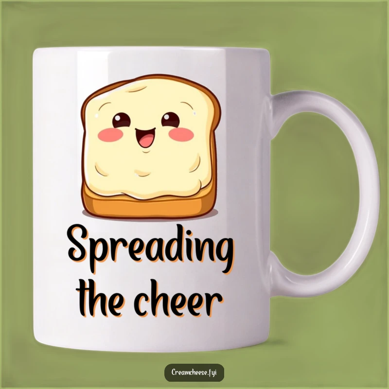 Funny Winking Cream Cheese Mug: Hilarious Toast Companion Gift for Foodies