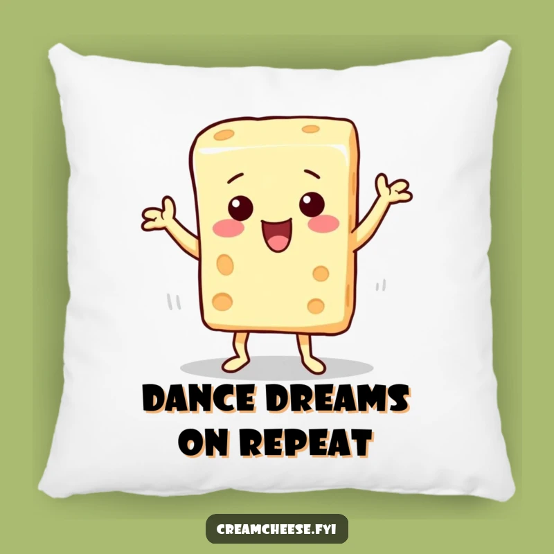 Funny Cream Cheese Pillow: Soft Dancing Dairy, Cozy Funny Gift Accent