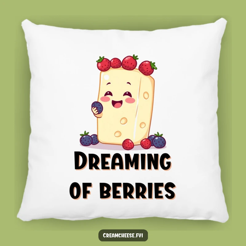 Funny Cream Cheese Berry Juggling Pillow: Cozy Comfort with a Smile