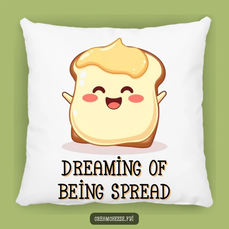 Funny Cream Cheese Blob Pillow: Cuddle Up with Breakfast Joy