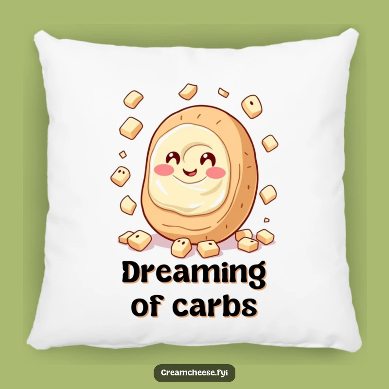 Funny Cream Cheese Juggling Bagels Pillow: Giggling Spread Cushion, Cozy Gift