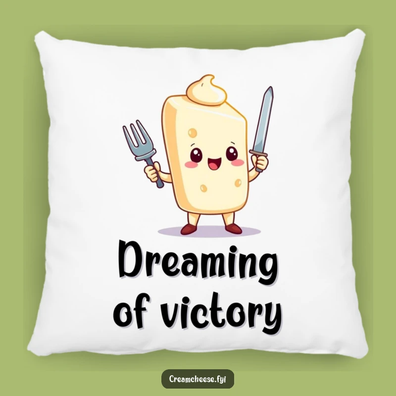 Funny Cream Cheese Pillow: Triumphant Hero Comfort, Hilarious Accent, Great Gift