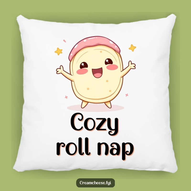Funny Cream Cheese Roll Spin Pillow: Delighted Dairy Cushion, Cozy Gift