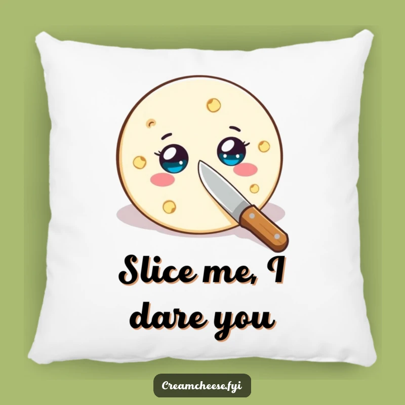 Funny Cream Cheese Slice Pillow: Cozy Up with a Comical Dairy Friend