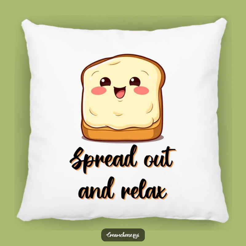 Funny Winking Cream Cheese Pillow: Comfy and Hilarious Breakfast Decor