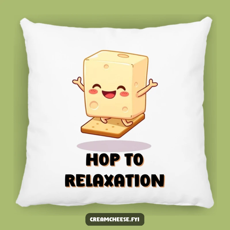 Funny Cream Cheese Hop Pillow - Cozy & Comical Cracker Cushion, Gift