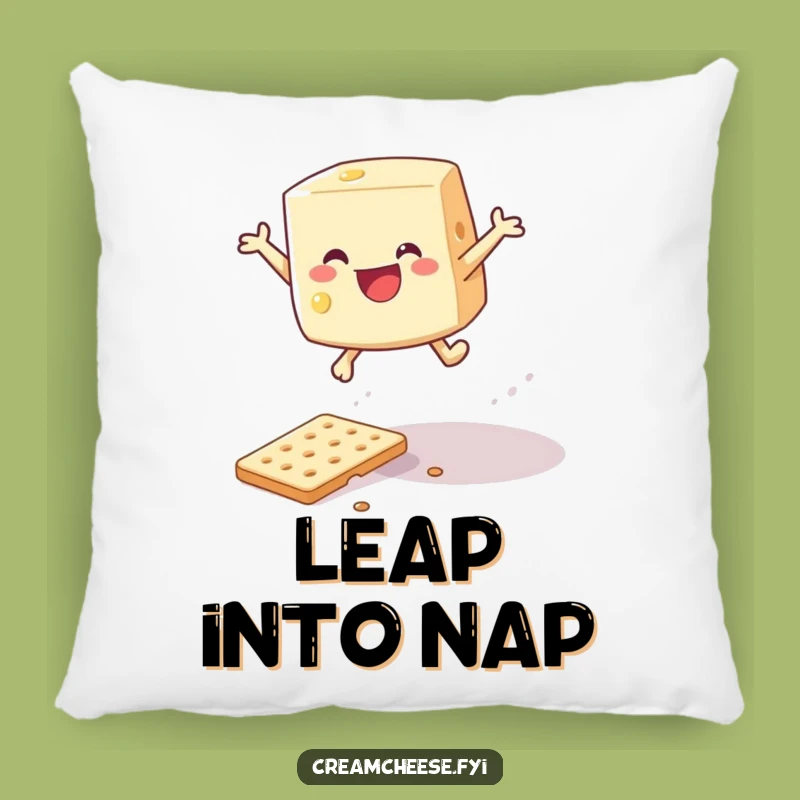 Funny Cream Cheese Leap Pillow: Cozy Comfort & Resilience