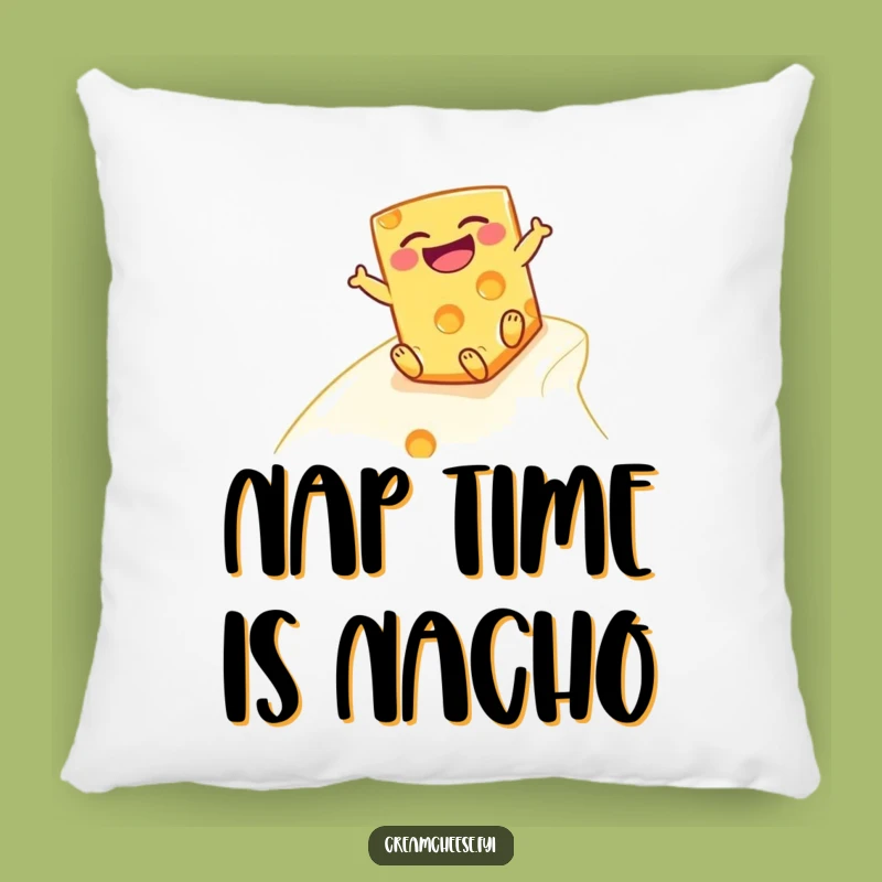 Funny Cheese Block Pillow: Hilarious Cozy Dairy Comfort for Naps