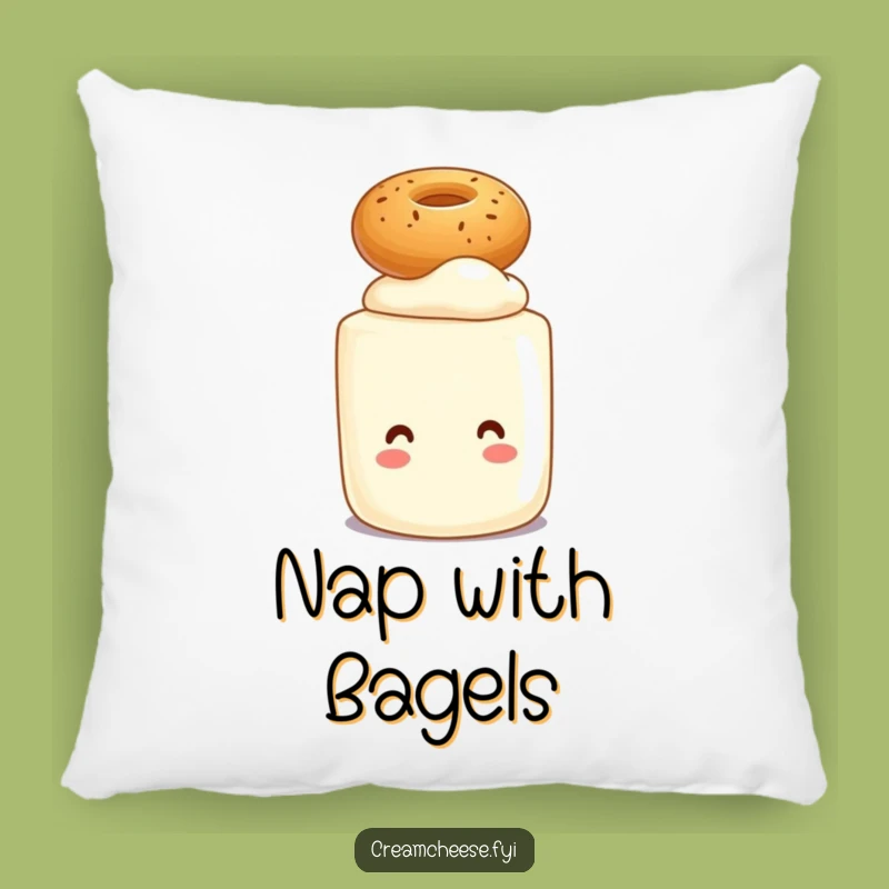Funny Cream Cheese Bagel Balance Pillow: Cozy Comfort with Breakfast Charm