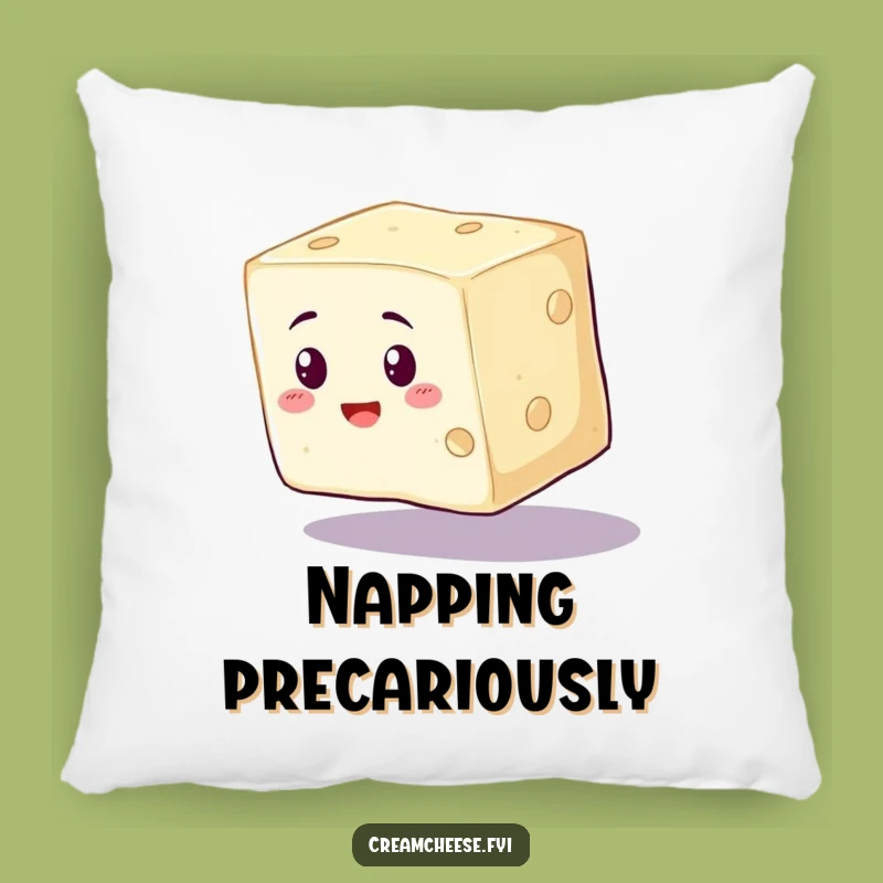 Funny Cream Cheese Pillow - Wobbly Comfort for Kitchen Nooks