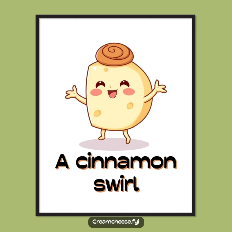 Funny Cream Cheese Dance Digital Art: Instant Festive Decor