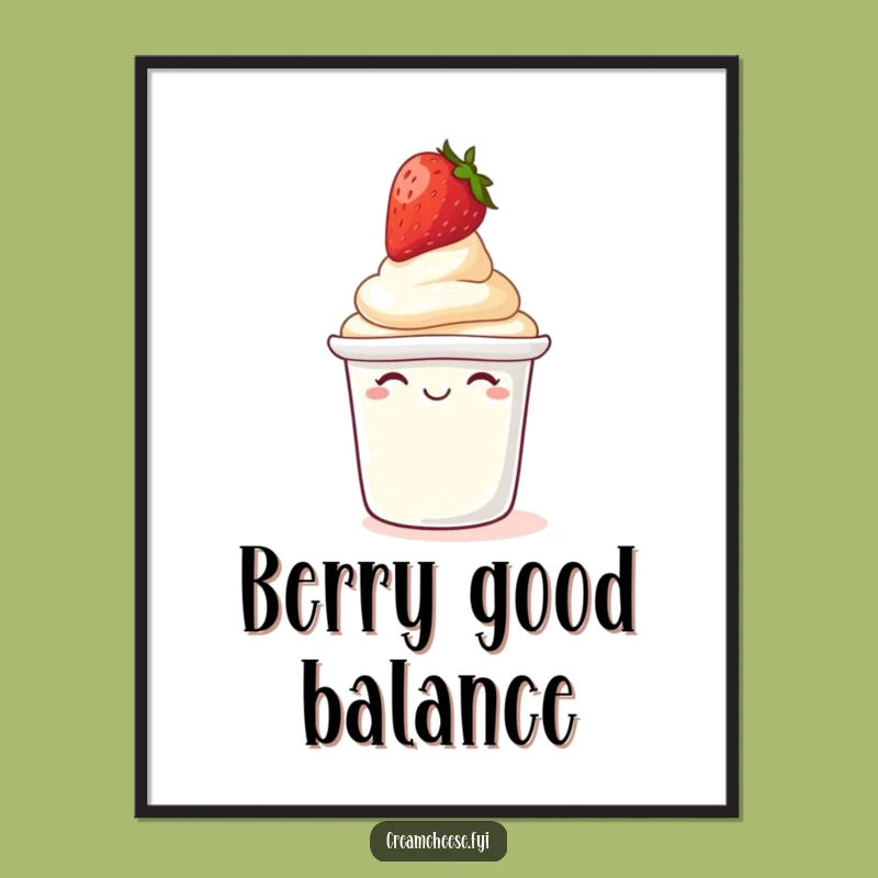 Funny Giggling Cream Cheese Digital Art: Printable Humor for Breakfast Spaces