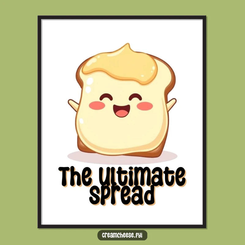 Funny Cream Cheese Blob Digital Art: Instant Breakfast Joy Download