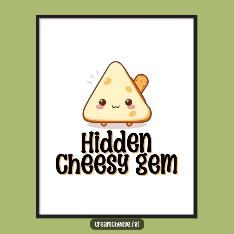 Funny Shy Cream Cheese Digital Art: Instant Awkward Charm Download