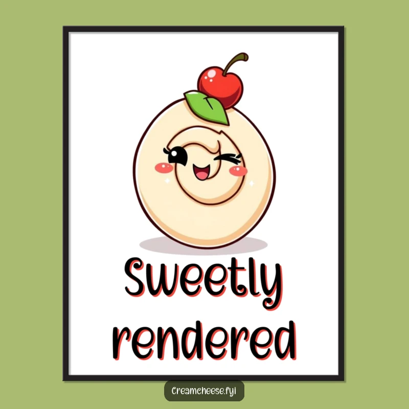 Funny Winking Swirl Digital Art - Instant Playful Decor Funny Gift