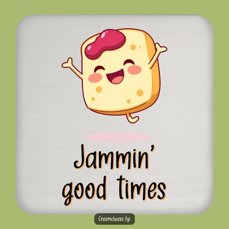 Funny Cream Cheese Cartwheel Coasters - Protect Surfaces with Joyful Breakfast Art