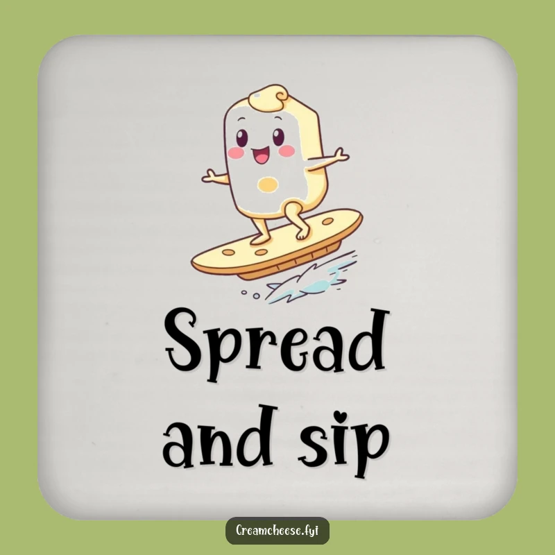 Funny Cream Cheese Coaster: Hilarious Decor for Tables with a Kick