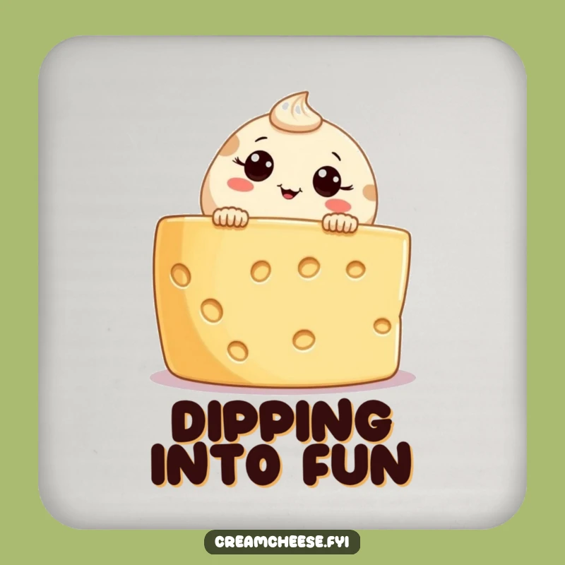 Funny Cream Cheese Coasters: Curious Character Set, Protects Surfaces, Humorous Gift