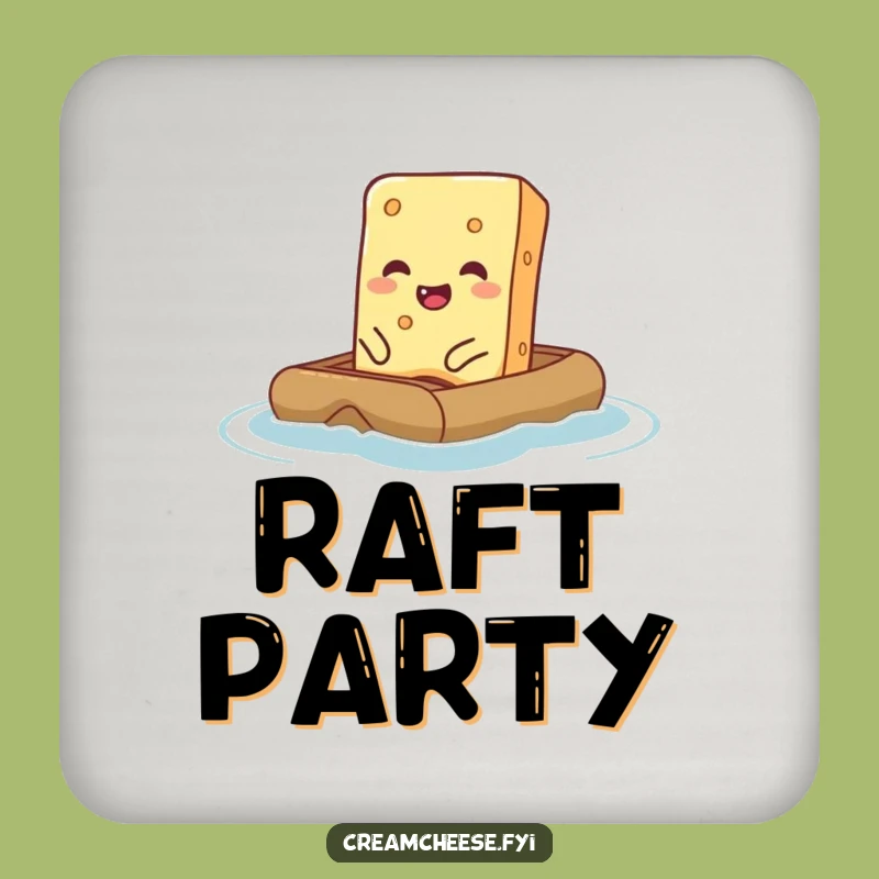 Funny Cream Cheese Coaster - Protect Surfaces With Giggling Charm