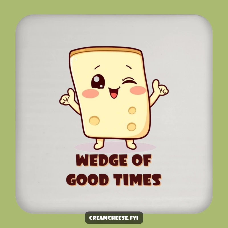 Funny Cream Cheese Coaster Set - Hilarious Protection for Surfaces