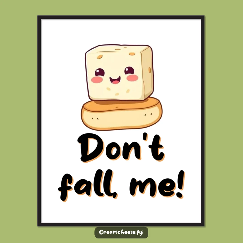 Funny Cream Cheese Bagel Poster: Adorn Your Walls with this Hilarious Breakfast Art Print