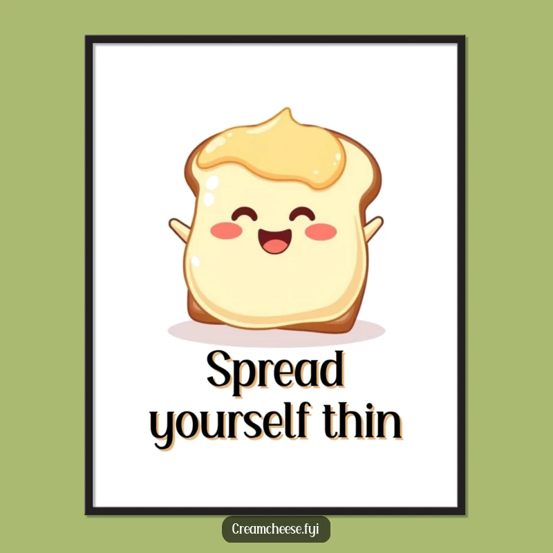Funny Cream Cheese Blob Poster: Art That Spreads Joy and Laughter